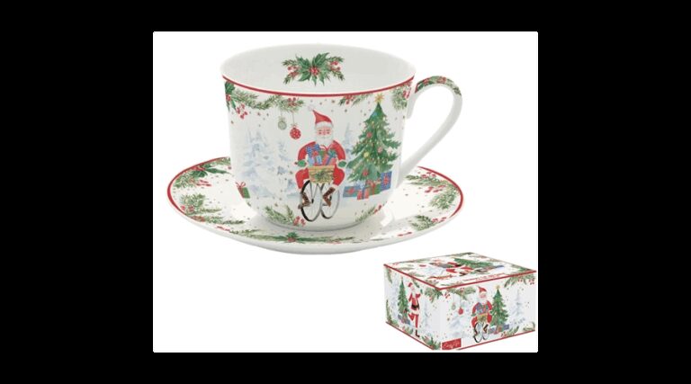 R2S.1454JOYF Porcelán reggelizőcsésze+alj 400ml