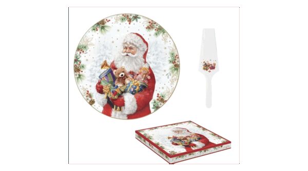 R2S.1112SANC Porcelán tortatál lapáttal