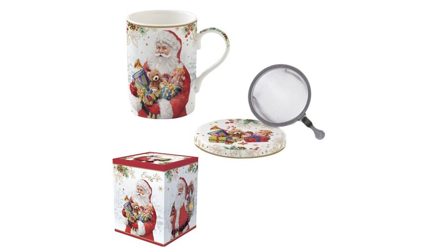 R2S.105SANC Porcelán szűrősbögre tetővel