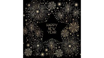 AMB.33316515 Golden New Year papírszalvéta 33x33cm