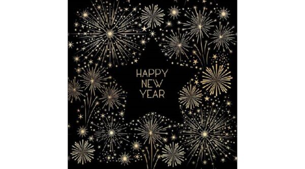 AMB.33316515 Golden New Year papírszalvéta 33x33cm