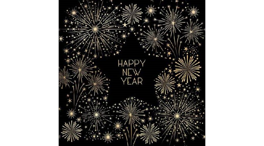 AMB.33316515 Golden New Year papírszalvéta 33x33cm