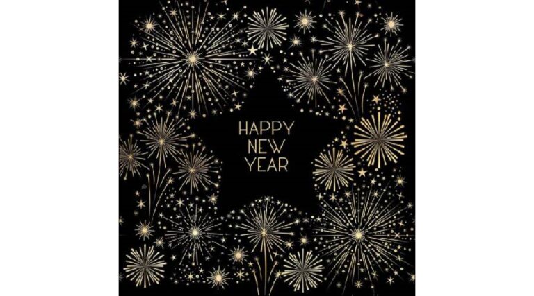 AMB.33316515 Golden New Year papírszalvéta 33x33cm