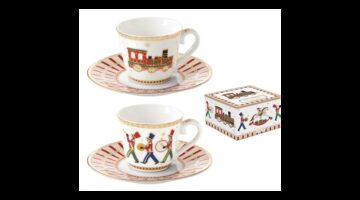 R2S.1107EXPR Porcelán eszpresszócsésze+alj 2 személyes