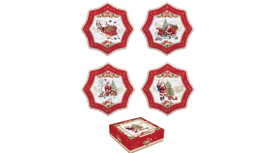 R2S.1002CHME Porcelán desszerttányér 4 db-os szett