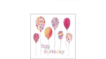 AMB.12516295 Birthday Balloons papírszalvéta 25x25cm
