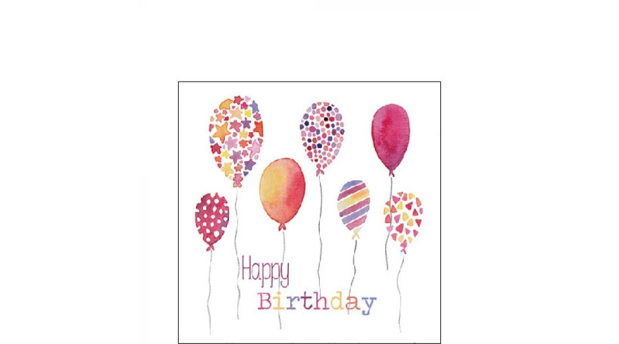 AMB.12516295 Birthday Balloons papírszalvéta 25x25cm