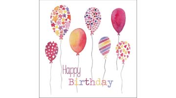 AMB.13316295 Birthday Balloons papírszalvéta 33x33cm
