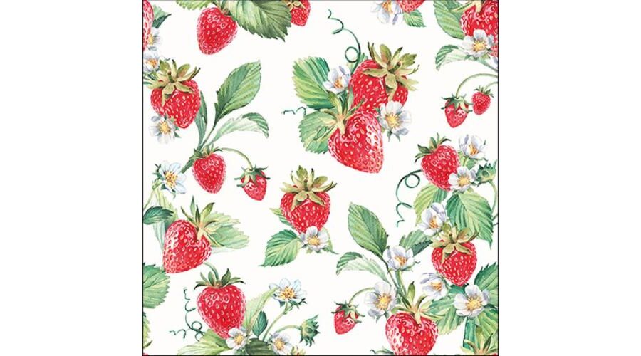 AMB.13315915 Garden Strawberries papírszalvéta 33x33cm