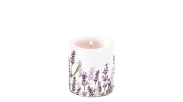 AMB.19215985 Lavender Shades White átvilágítós gyertya 8x7.5cm