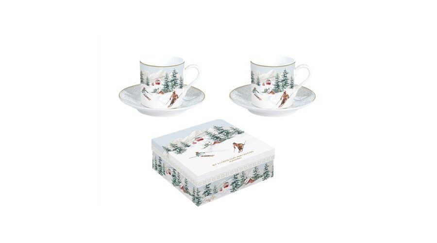 R2S.169CHAL Porcelán eszpresszócsésze+alj 2 személyes