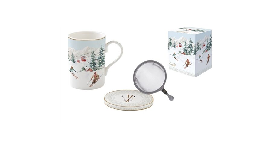 R2S.105CHAL Porcelán szűrősbögre tetővel