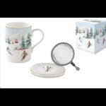 R2S.105CHAL Porcelán szűrősbögre tetővel