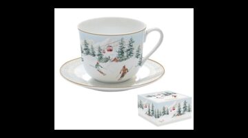 R2S.1454CHAL Porcelán reggelizőcsésze+alj 400ml