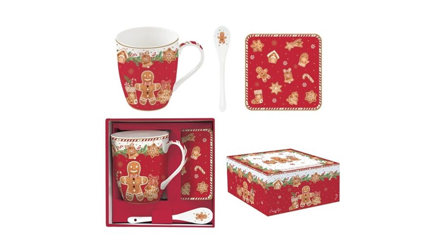 R2S.1045FANG Porcelánbögre 350ml porcelánkanállal