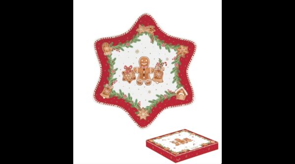 R2S.1484FANG Porcelán csillagtálca 22