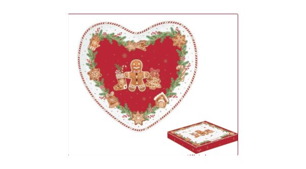 R2S.1480FANG Porcelán szívtálca 20x19cm