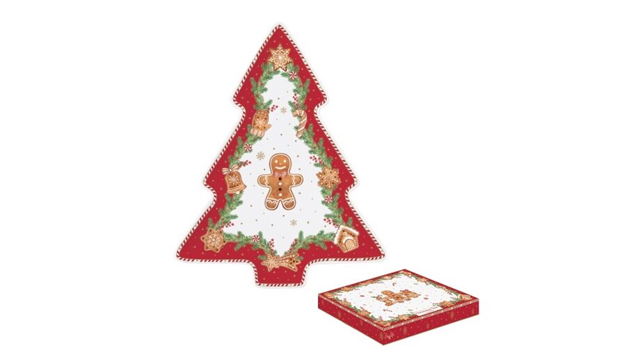 R2S.1481FANG Porcelán fenyőtálca 20