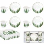 R2S.1475FTRE Porcelán eszpresszócsésze+alj 4 személyes