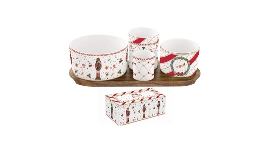 R2S.2073NTWI Porcelán kínálótálka szett 4db-os(dia:11