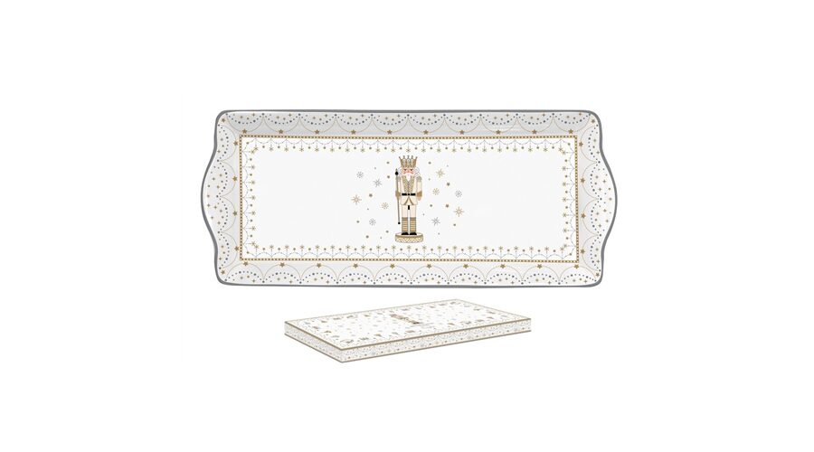 R2S.1109RNUT Porcelántálca 35x15cm dobozban