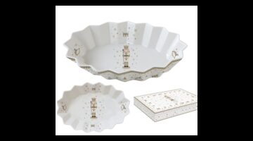 R2S.1048RNUT Porcelán ováltálca 27x17x4