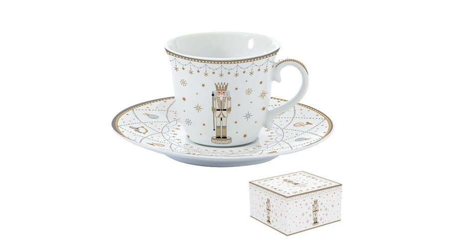 R2S.1106RNUT Porcelán teáscsésze+alj 200ml dobozban