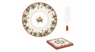 R2S.1112CHBE Porcelán tortatál lapáttal