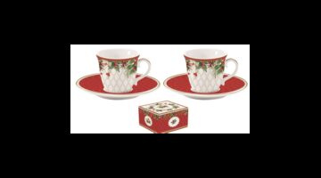 R2S.1175CHBE Porcelán eszpresszócsésze+alj 2 személyes