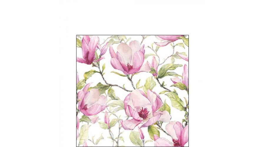 AMB.12518440 Blooming magnolia papírszalvéta 25x25cm