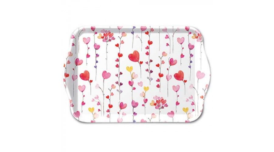 AMB.13718125 Hearts garlands műanyag kistálca 13x21cm