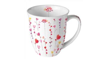 AMB.18418125 Hearts garlands porcelánbögre 0