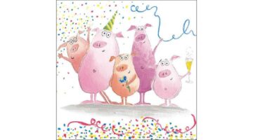AMB.13318275 Festive pigs papírszalvéta 33x33cm