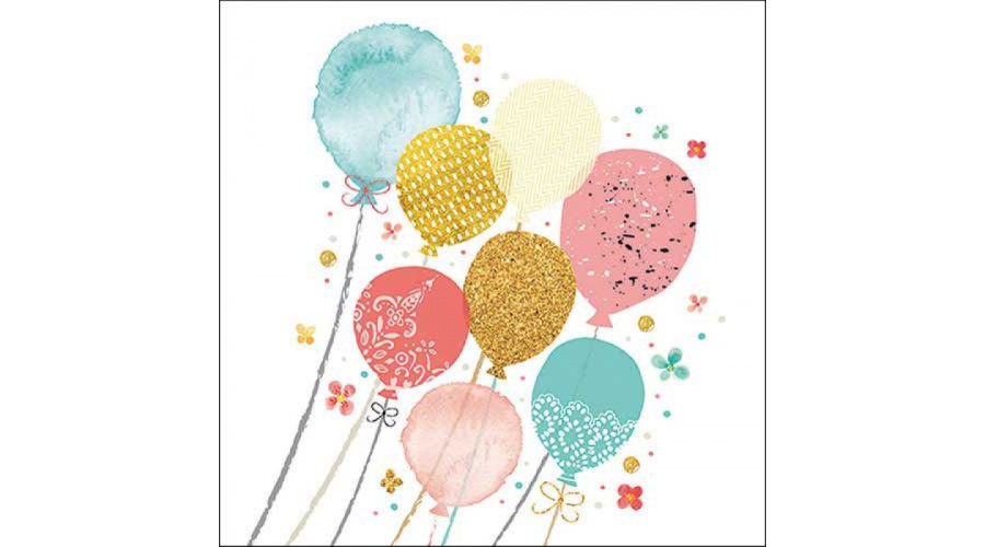 AMB.13318190 Balloon party papírszalvéta 33x33cm