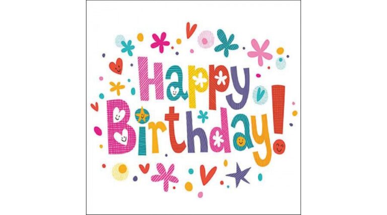 AMB.13318480 Birthday wishes white papírszalvéta 33x33cm