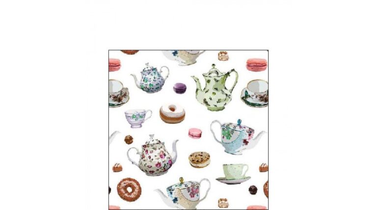 AMB.12518610 Classic tea pots papírszalvéta 25x25cm
