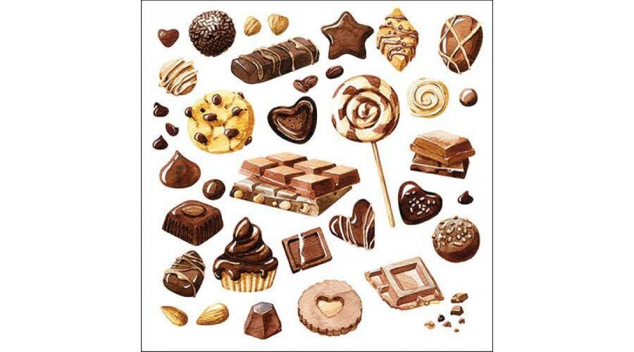 AMB.13318555 Sweet chocolates papírszalvéta 33x33cm