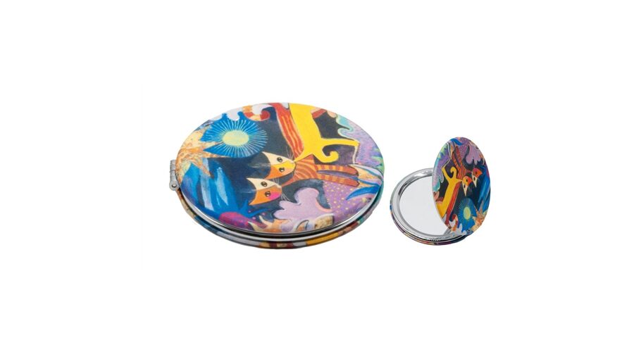 FRI.12272 Textilbevonatú zsebtükör 7cm