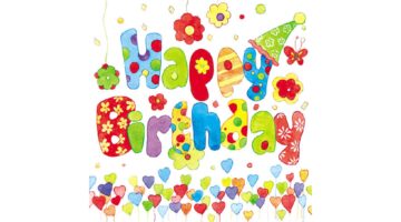 AMB.13307645 Happy Birthday papírszalvéta 33x33cm