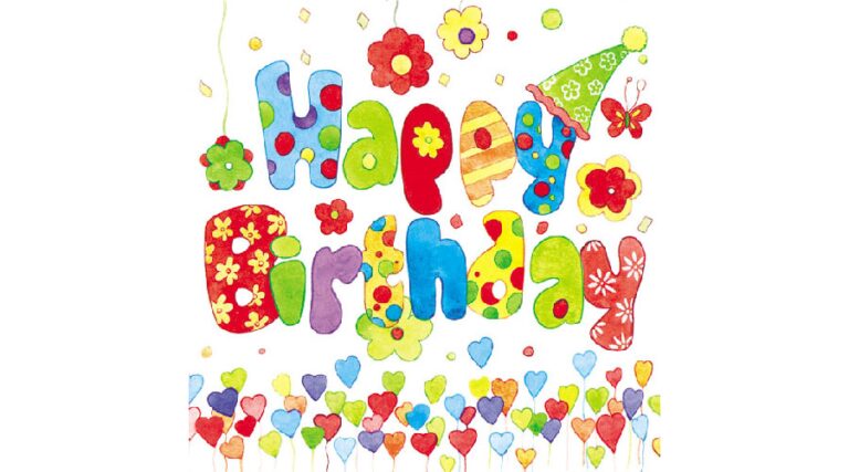 AMB.13307645 Happy Birthday papírszalvéta 33x33cm