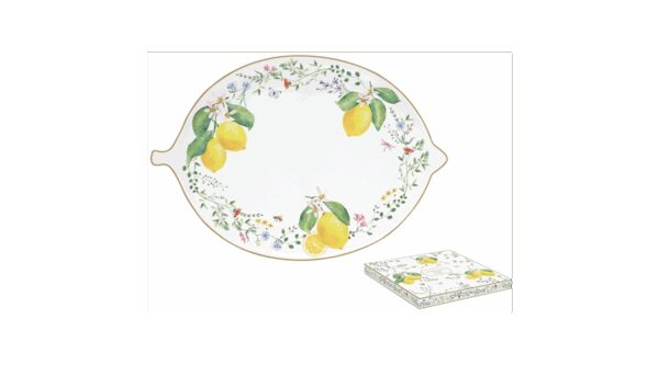 R2S.2142FCIT Citromformájú porcelántálca 30x21