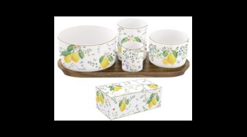 R2S.2073FCIT Porcelán kínálótálka szett 4db-os(dia:12/8/6