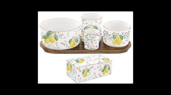 R2S.2073FCIT Porcelán kínálótálka szett 4db-os(dia:12/8/6