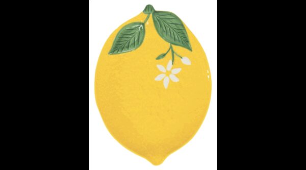 R2S.3028FCIT Sárga citrom porcelán kínálótál 25x18