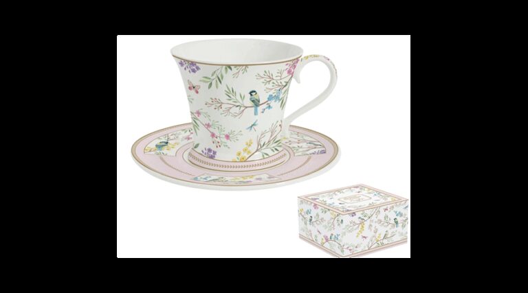 R2S.1785BIME Porcelán reggelizőcsésze+alj 350ml