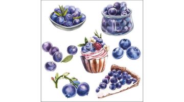 AMB.13317300 Blueberries papírszalvéta 33x33cm