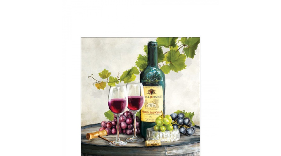 AMB.12517740 Red wine papírszalvéta 25x25cm