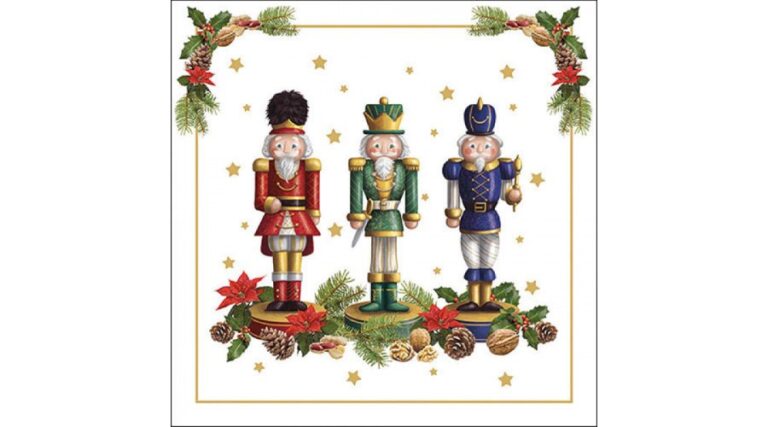 AMB.33318090 Bearded nutcracker papírszalvéta 33x33cm