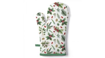 AMB.36416495 Winter greenery white edényfogó kesztyű 18x30cm