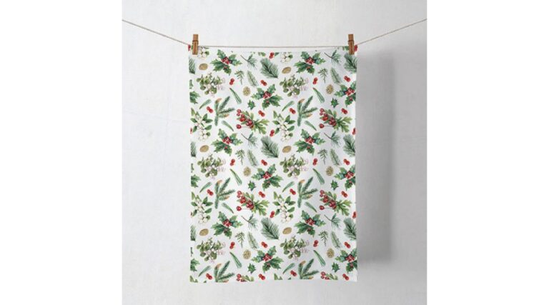 AMB.37816495 Winter greenery white konyharuha 50x70cm